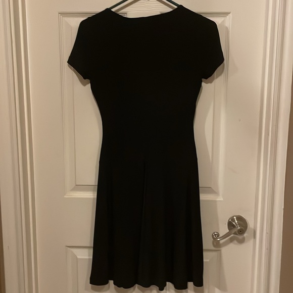 Black Knit BADGLEY MISCHKA Form Fitting SHEATH Cocktail Evening Classy DRESS 2! - Picture 3 of 6